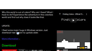 プラットフォーマーACT「Finding Colors」（.00）がitch.ioにて無料！