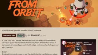ACTゲーム「From Orbit」（.99）がitch.ioにて無料！