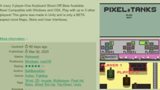 バトルACT「Pixel Tanks」（.95）がitch.ioにて無料！